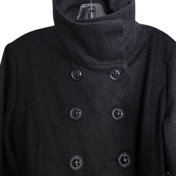 Vintage Y2K Wool Pea Coat | Dark Academia Cottagecore | Women’s L - Picture 3 of 9